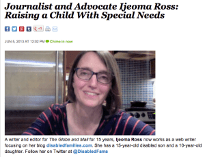 iVillage conversation about special needs children.